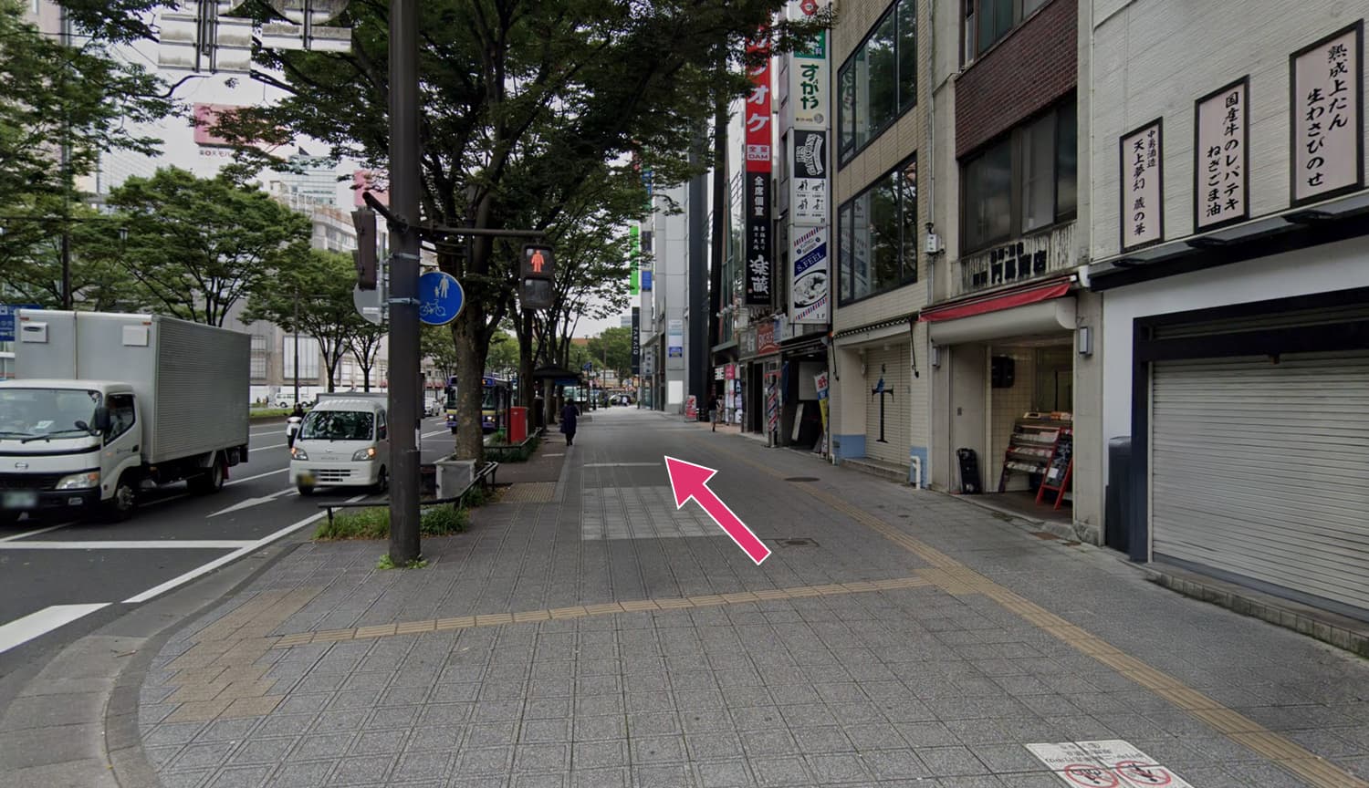 歩道側拡大