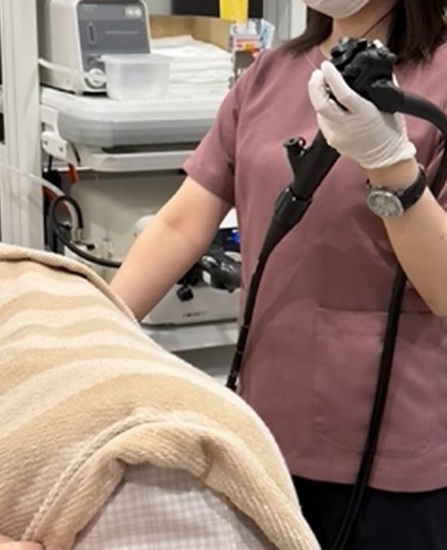 大腸カメラ検査中