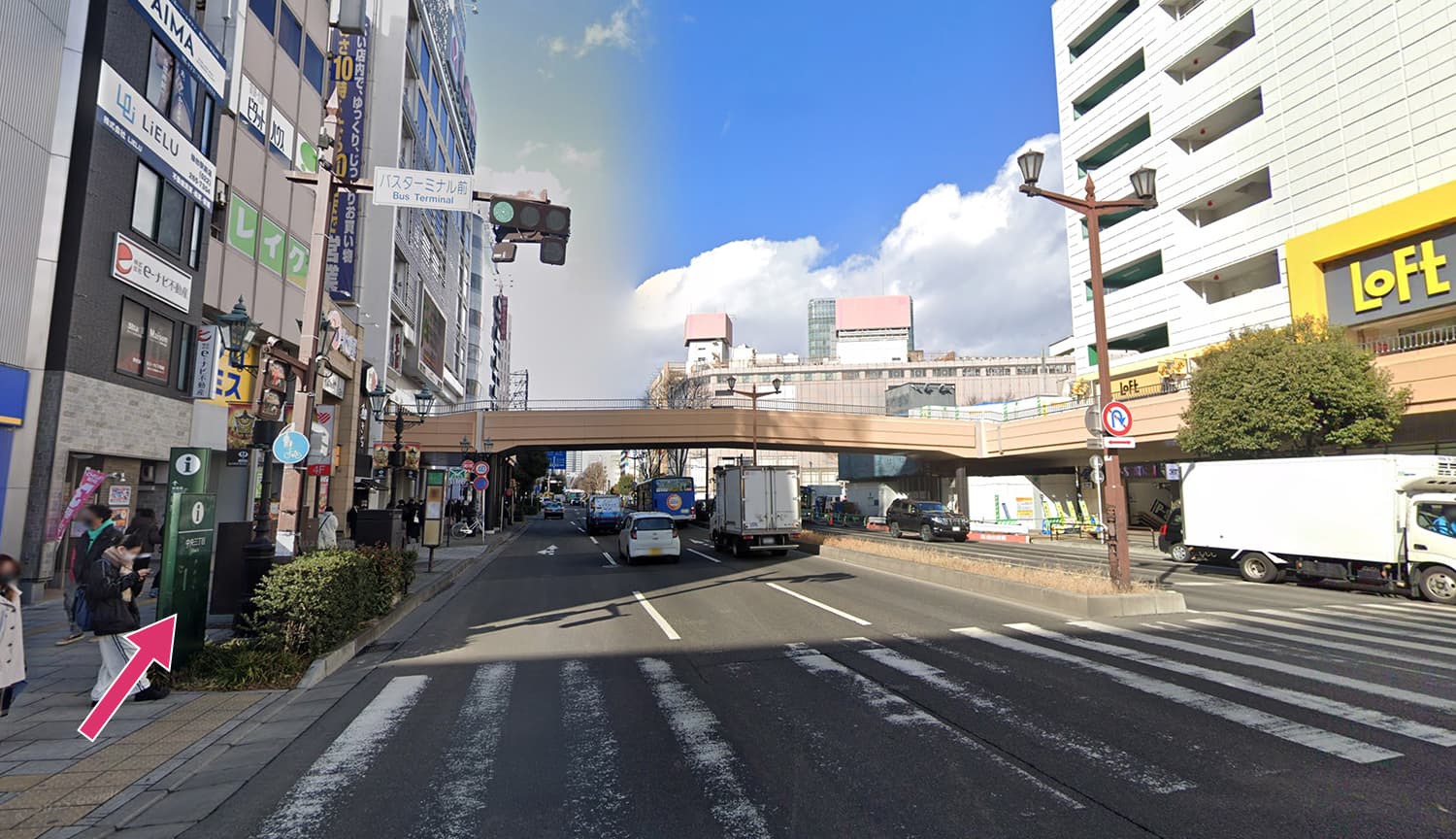 3.まっすぐ進みます。