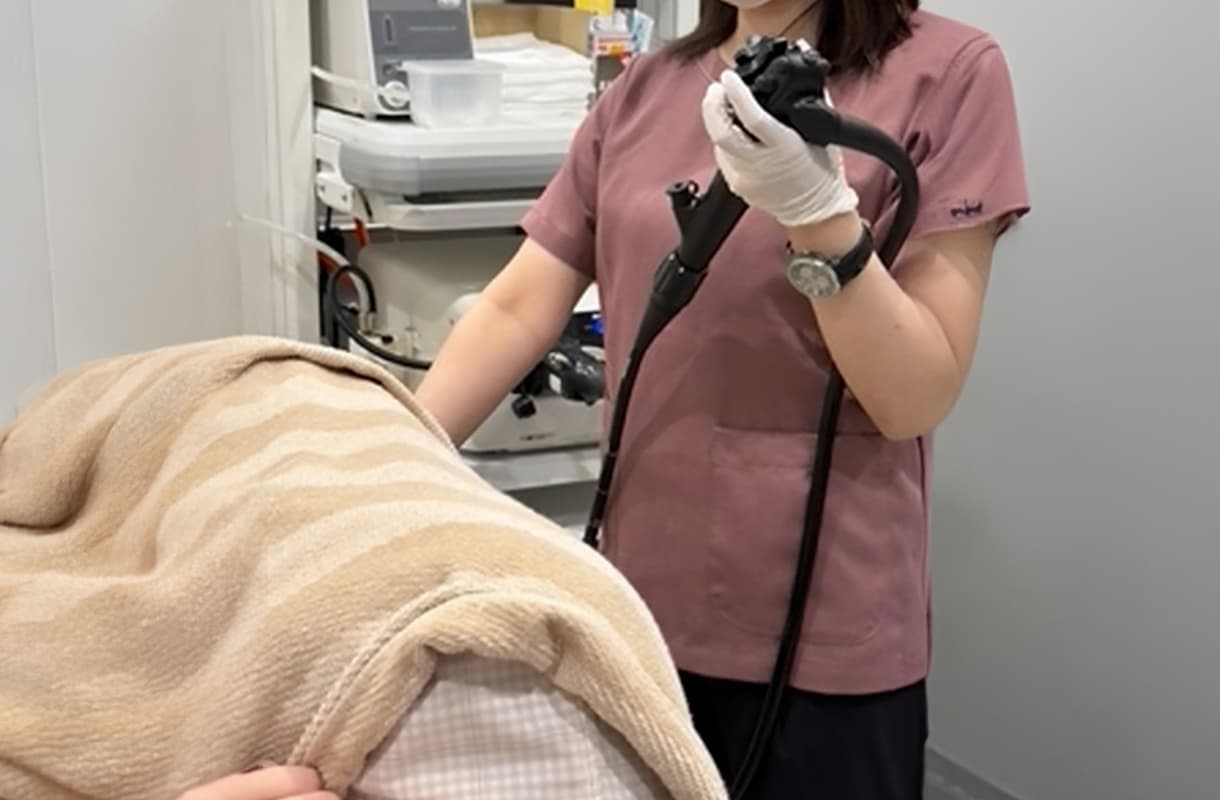 大腸カメラ検査中