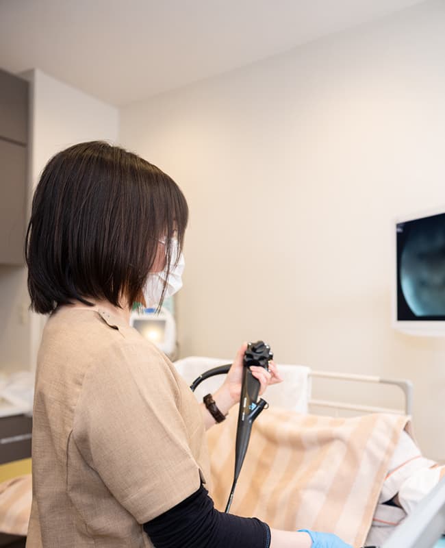 大腸カメラ検査中